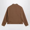 GUCCI Camel zip-up jacket with GG details