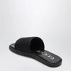 GUCCI Black jacquard fabric slides
