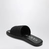GUCCI Black jacquard fabric slides
