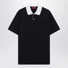 GUCCI Blue stretch cotton piqué polo shirt