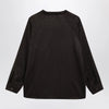 GUCCI Brown jacquard silk shirt with clamps