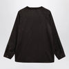 GUCCI Brown jacquard silk shirt with clamps
