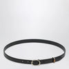 GUCCI Thin black belt with oval buckle
