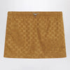 GUCCI Caramel GG jersey mini skirt