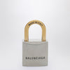 Balenciaga BB Padlock key charm in silver and gold
