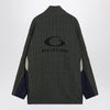 Balenciaga Khaki cotton and technical jersey hybrid jacket