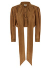 Saint Laurent Lavallière Neck Blouse