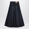 Balenciaga Navy blue maxi godet denim skirt