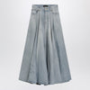 Balenciaga Light blue maxi godet denim skirt