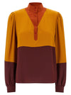 Saint Laurent Color-block Blouse