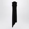 Balenciaga Black draped midi dress