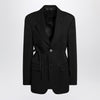 Balenciaga Black jacket with side tie