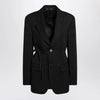 Balenciaga Black jacket with side tie