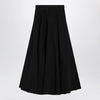 Balenciaga Black cotton ripstop Godet maxi skirt