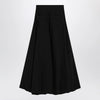 Balenciaga Black cotton ripstop Godet maxi skirt