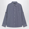 Balenciaga Oversize navy blue and white striped shirt