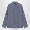 Balenciaga Oversize navy blue and white striped shirt