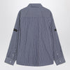 Balenciaga Oversize navy blue and white striped shirt