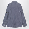Balenciaga Oversize navy blue and white striped shirt
