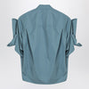 Balenciaga Grey-blue shirt with turn-up sleeves