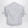 Balenciaga White striped shirt with turn-up sleeves