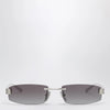 Balenciaga Gossip rectangular Silver/Gradient Grey sunglasses