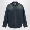 GUCCI Blue denim shirt with washed effect