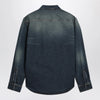 GUCCI Blue denim shirt with washed effect