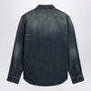 GUCCI Blue denim shirt with washed effect