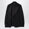 GUCCI Black suit in fine mohair wool fabric