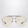 GUCCI Gold navigator sunglasses