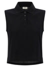 Saint Laurent Cassandre Embroidered Polo Shirt