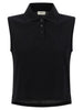 Saint Laurent Cassandre Embroidered Polo Shirt