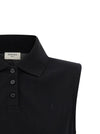 Saint Laurent Cassandre Embroidered Polo Shirt
