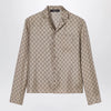 GUCCI Bowling shirt in silk twill with all-over GG print