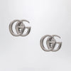 GUCCI Silver-tone GG Marmont brass earrings