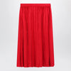 GUCCI Pleated silk jacquard midi skirt with GG chain in Fire