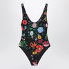GUCCI Sparkling Jersey Swimsuit With Flora Print