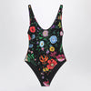 GUCCI Sparkling Jersey Swimsuit With Flora Print