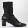 GUCCI Black Signora ankle boots with horsebit