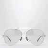 GUCCI Silver pilot sunglasses