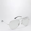 GUCCI Silver pilot sunglasses