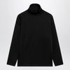 GUCCI Black silk turtleneck sweater