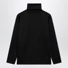 GUCCI Black silk turtleneck sweater