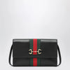 Black Gucci Horsebit Web wallet with strap
