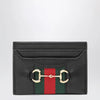 GUCCI Web Cardholder With Horsebit In Leather