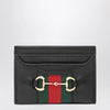 GUCCI Web Cardholder With Horsebit In Leather