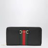 GUCCI Black Horsebit Web Wallet