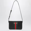 GUCCI Black Leather Mini Horsebit Web Bag