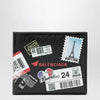 Balenciaga Cash folded square lambskin wallet in black